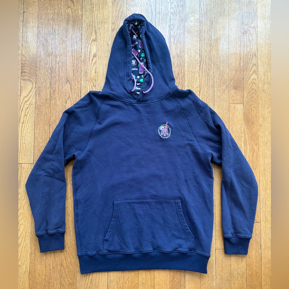 Barstool Sports Hoodie Mens Medium Blue Transfusion Lined Hood Embroidered Golf